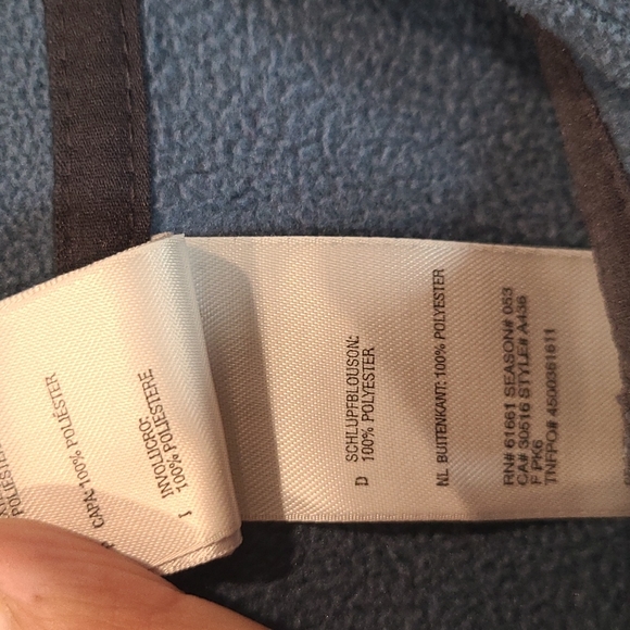 TNF The North Face blue & gray fleece pullover sweater men's medium - Picture 6 of 8